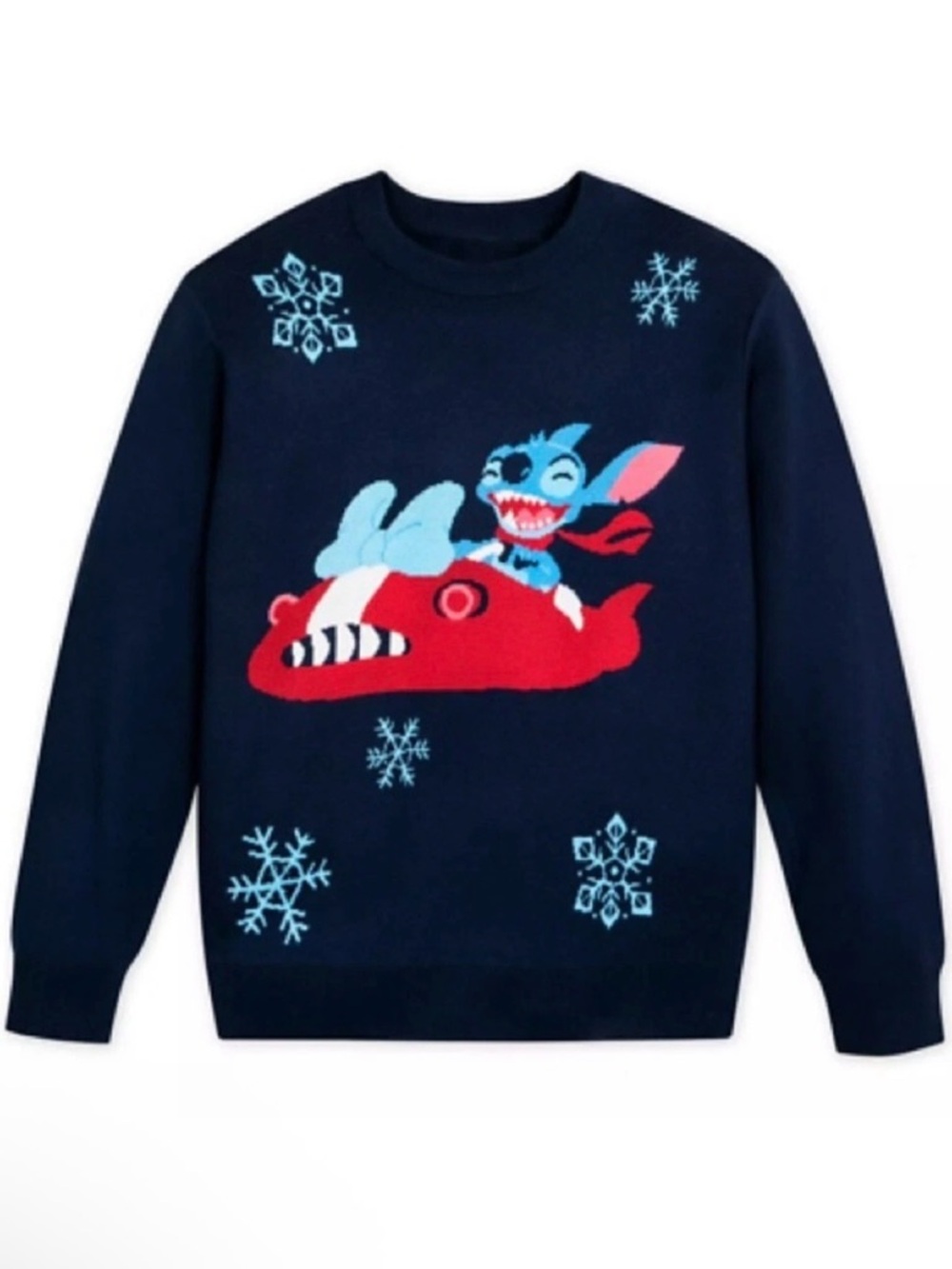 NWT Disney Parks Lilo & Stitch Holiday Sweater in Navy Multi Size XXL
